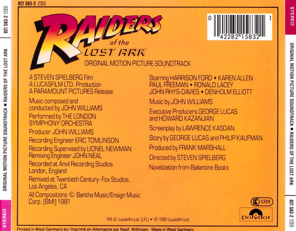 Various : Original Motion Picture Soundtrack ￭ Raiders Of The Lost Ark (CD, Album)
