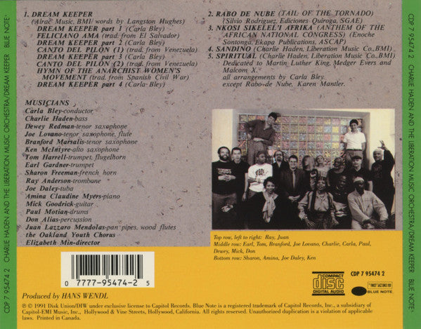Charlie Haden And Liberation Music Orchestra : Dream Keeper (CD, Album)