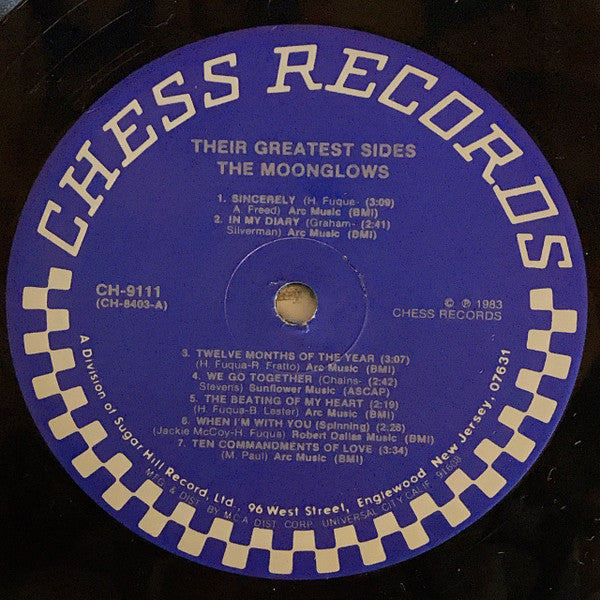 The Moonglows : Their Greatest Sides (LP, Album, Comp, Pin)