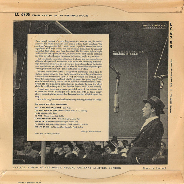 Frank Sinatra : In The Wee Small Hours (Part 2) (10", Album, Dec)