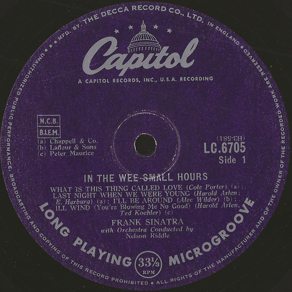 Frank Sinatra : In The Wee Small Hours (Part 2) (10", Album, Dec)