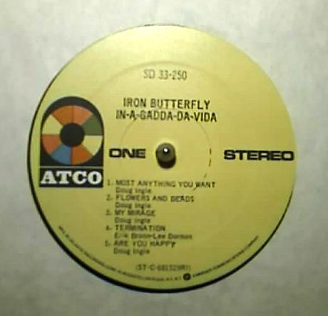 Iron Butterfly : In-A-Gadda-Da-Vida (LP, Album, RE, Ric)