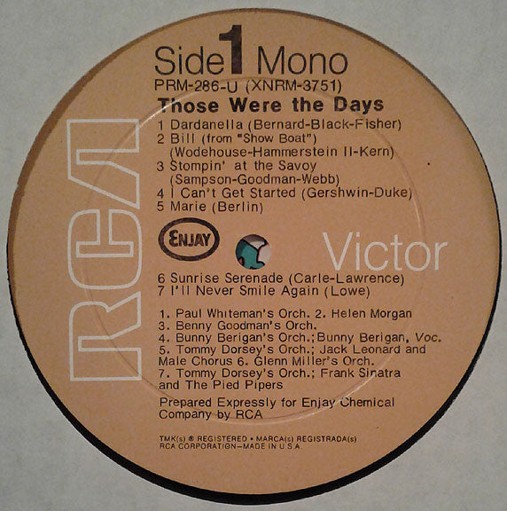 Various : Those Were The Days Fifty Years Of Achievement 1919-1969 Enjay (LP, Comp, Mono)