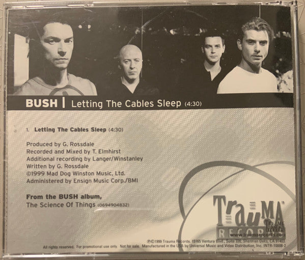 Bush : Letting The Cables Sleep (CD, Single, Promo)