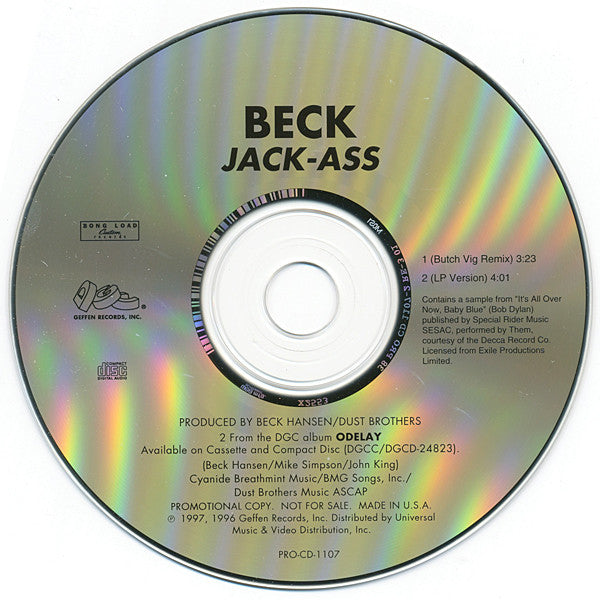 Beck : Jack-Ass (CD, Single, Promo)