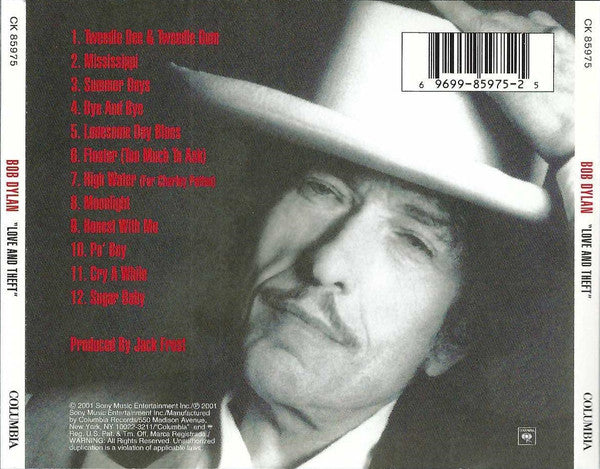 Bob Dylan : "Love And Theft" (CD, Album)