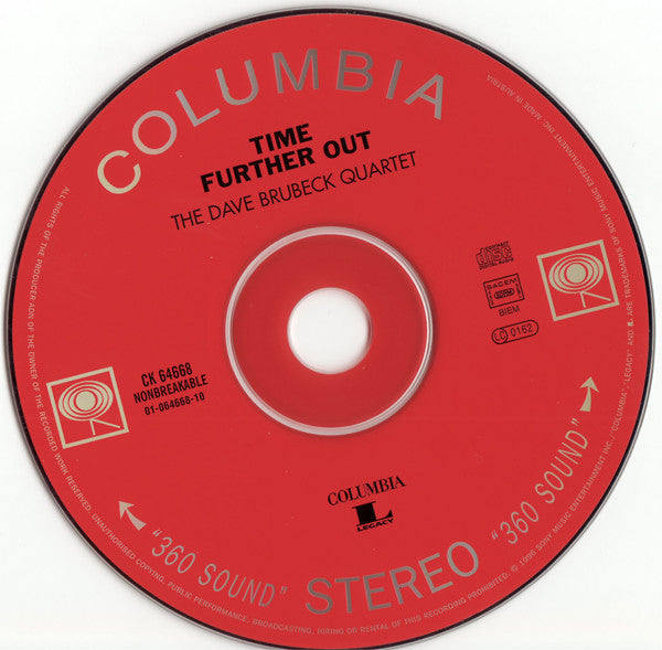 The Dave Brubeck Quartet : Time Further Out (Miro Reflections) (CD, Album, RE, RM)