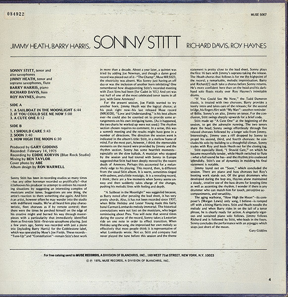 Sonny Stitt : Mellow (LP, Album)