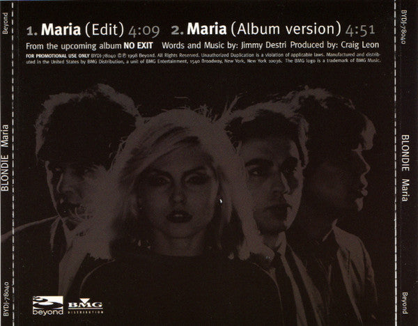 Blondie : Maria (CD, Promo)