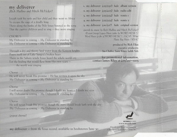 Rich Mullins And A Ragamuffin Band : My Deliverer (CD, Single, Promo)