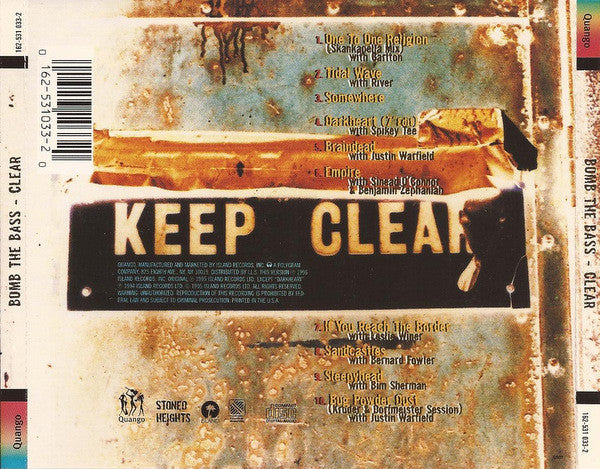 Bomb The Bass : Clear (CD, Album, RE)