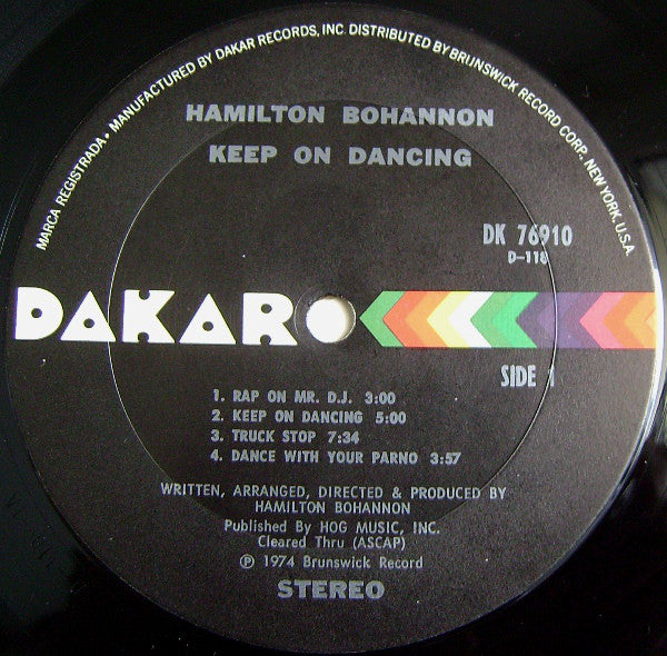 Hamilton Bohannon : Keep On Dancin' (LP, Album)