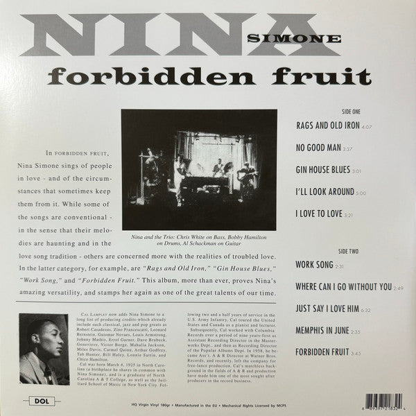 Nina Simone : Forbidden Fruit (LP, Album, RE, 180)