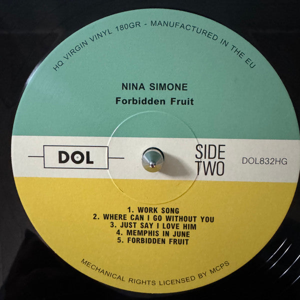 Nina Simone : Forbidden Fruit (LP, Album, RE, 180)