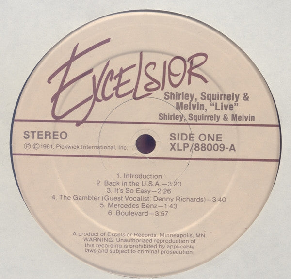 Shirley & Squirrely : Live (LP, Album)