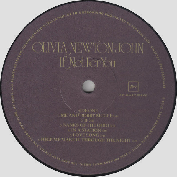 Olivia Newton-John : If Not For You (LP, Album, Ltd, RE, RM, 50t)
