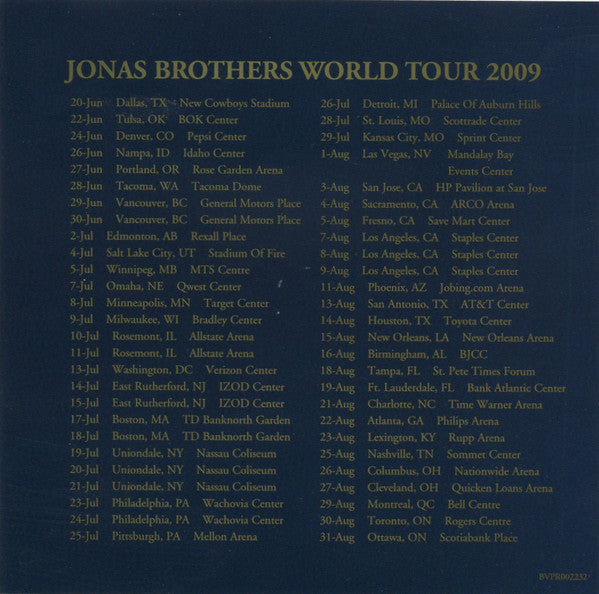 Jonas Brothers : Paranoid (CD, Single, Promo)