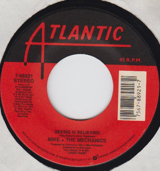 Mike & The Mechanics : Seeing Is Believing (7", Single)