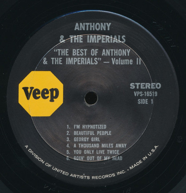 Little Anthony & The Imperials : The Best Of Volume 2 (LP, Comp, Mon)