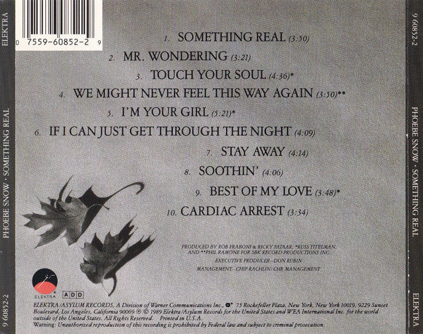 Phoebe Snow : Something Real (CD, Album)