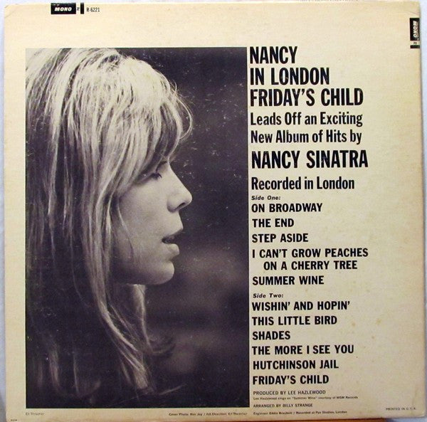 Nancy Sinatra : Nancy In London (LP, Album, Mono)