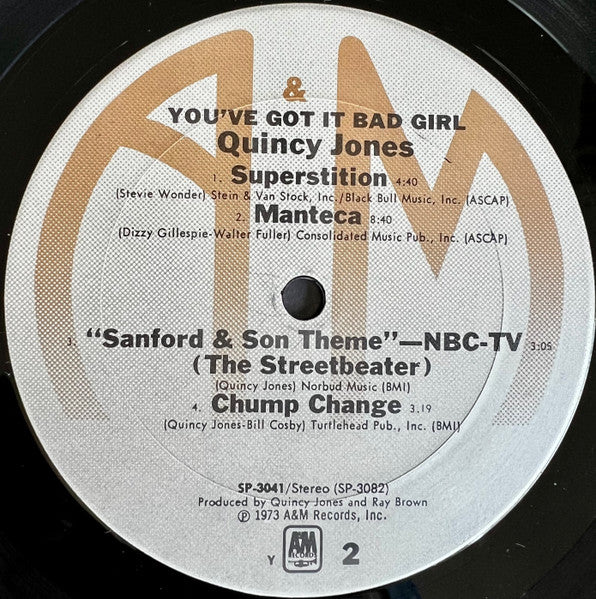 Quincy Jones : You've Got It Bad Girl (LP, Album, RE, Ter)