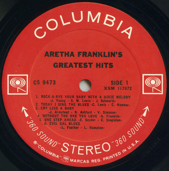 Aretha Franklin : Aretha Franklin's Greatest Hits (LP, Comp)