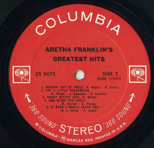 Aretha Franklin : Aretha Franklin's Greatest Hits (LP, Comp)