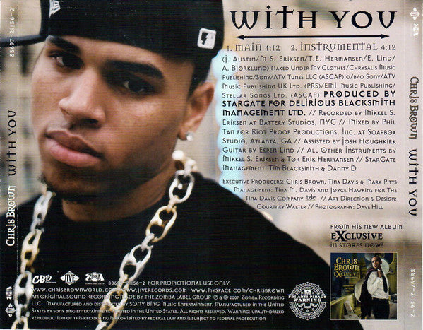 Chris Brown (4) : With You (CD, Single, Promo)