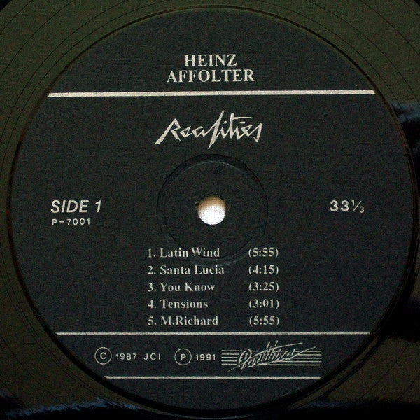 Heinz Affolter : Realities (LP, Album, RE)