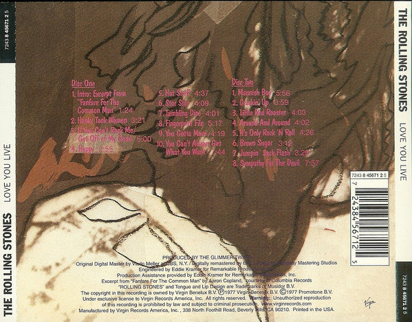 The Rolling Stones : Love You Live (2xCD, Album, RE, RM)