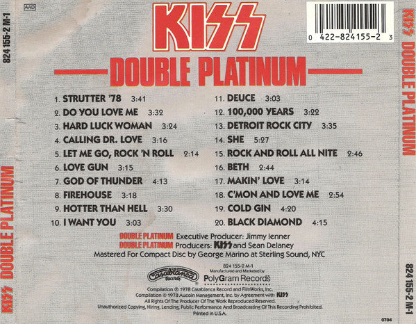 Kiss : Double Platinum (CD, Comp, RE)