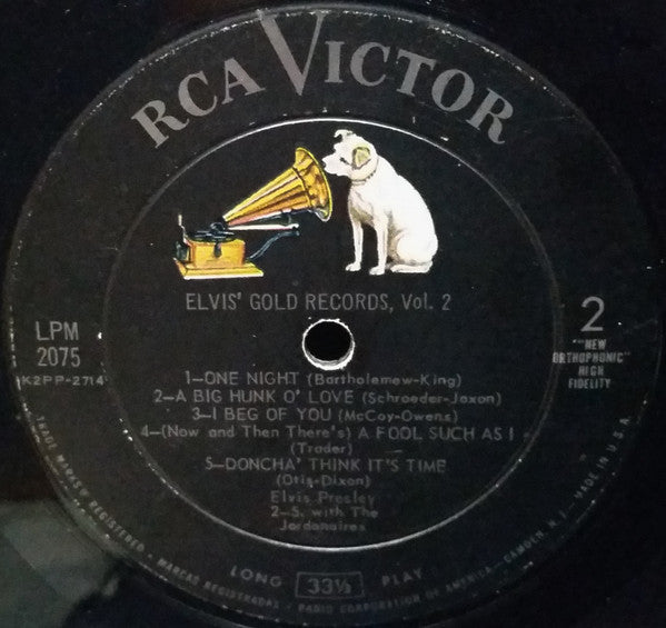 Elvis Presley : 50,000,000 Elvis Fans Can't Be Wrong (Elvis' Gold Records - Volume 2) (LP, Comp, Mono, RE)