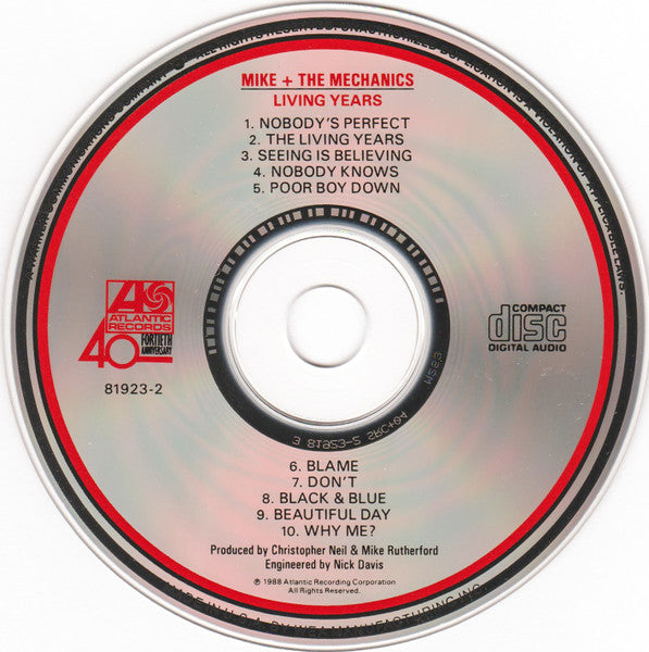 Mike & The Mechanics : Living Years (CD, Album)