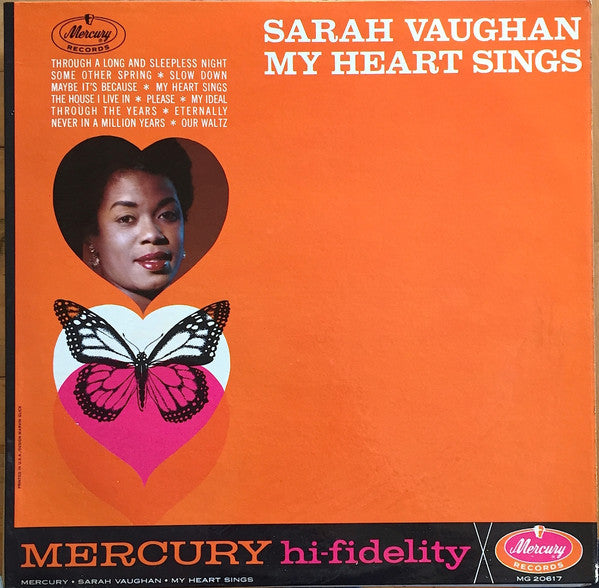 Sarah Vaughan : My Heart Sings (LP, Album, Mono)