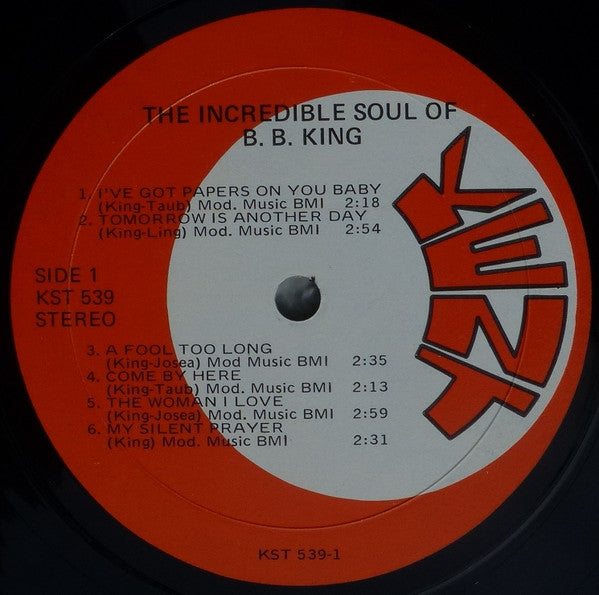 B.B. King : The Incredible Soul Of B.B. King (LP, Album, RE, Gat)