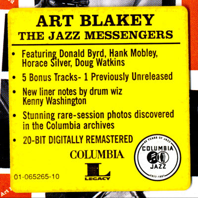 Art Blakey, The Jazz Messengers* : The Jazz Messengers (CD, Album, RE, RM)