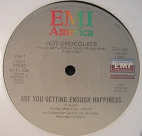 Hot Chocolate : Are You Getting Enough Happiness (12", Promo)
