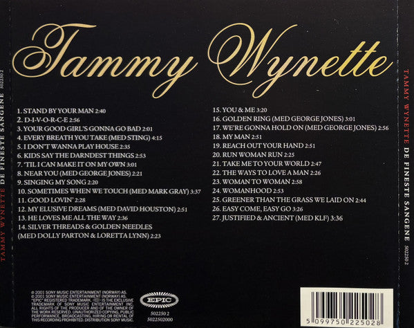 Tammy Wynette : De Fineste Sangene (CD, Comp)