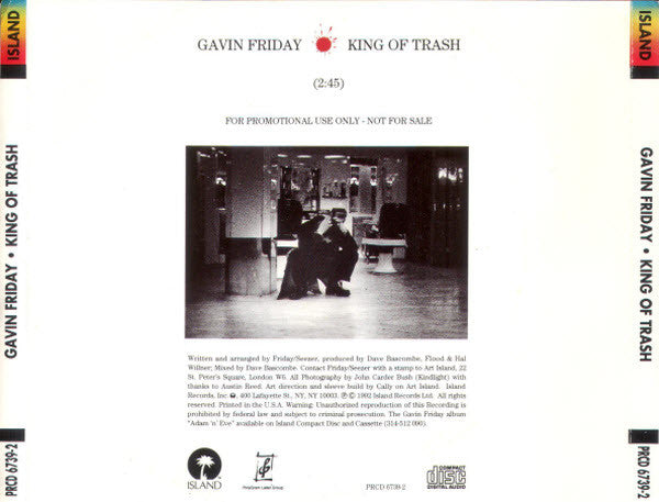Gavin Friday : King Of Trash (CD, Single, Promo)
