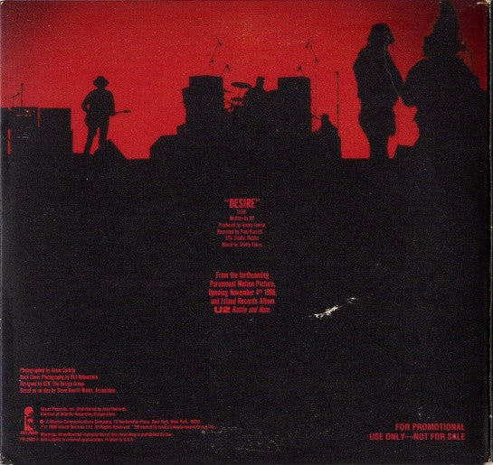 U2 : Desire (CD, Single, Promo, Car)