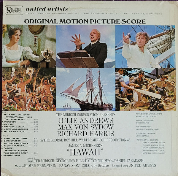 Elmer Bernstein : Hawaii / Original Motion Picture Score (LP, Album, Club, Jac)