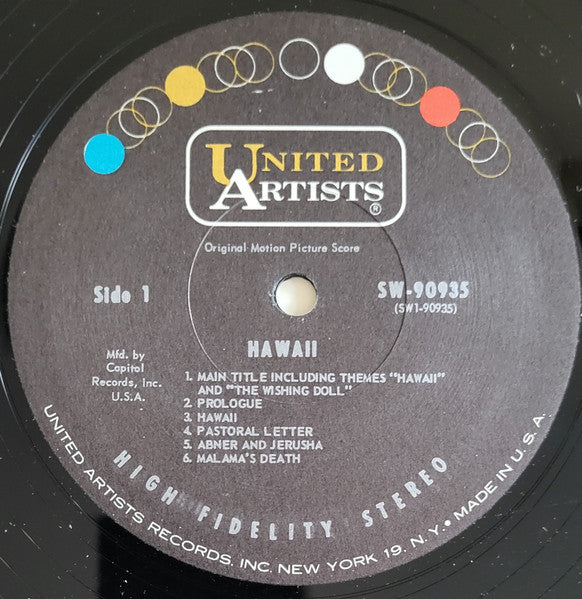 Elmer Bernstein : Hawaii / Original Motion Picture Score (LP, Album, Club, Jac)