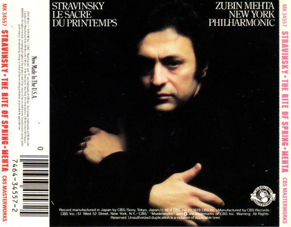 Stravinsky*, New York Philharmonic, Zubin Mehta : Le Sacre Du Printemps (CD, Album, RE)