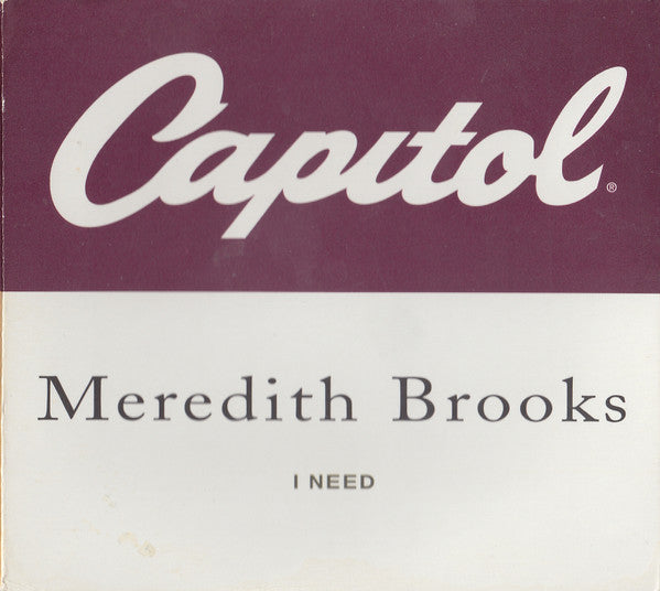 Meredith Brooks : I Need (CD, Single, Promo, Dig)