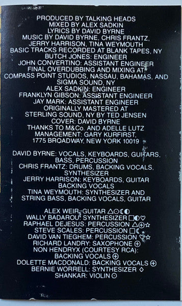 Talking Heads : Speaking In Tongues (Cass, Album, RE, Dol)