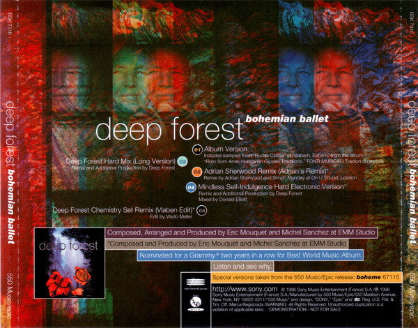 Deep Forest : Bohemian Ballet (CD, Maxi, Promo)