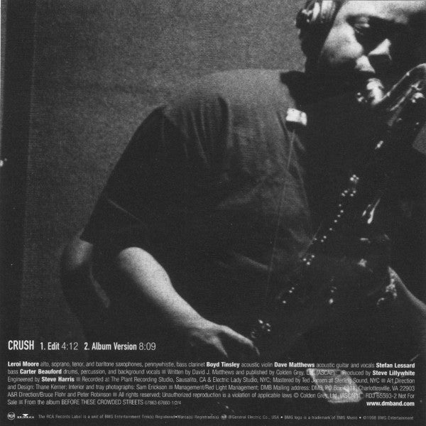 Dave Matthews Band : Crush (CD, Single, Promo)