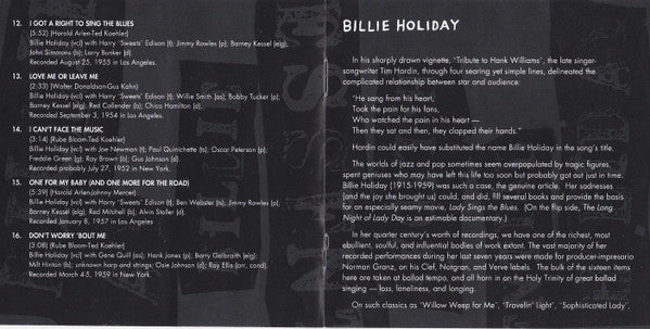 Billie Holiday : The Essential Billie Holiday: Songs Of Lost Love (CD, Comp, RM)