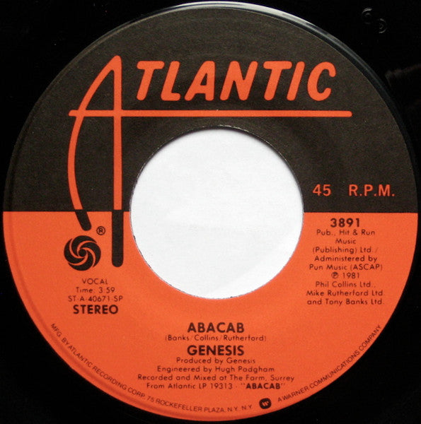 Genesis : Abacab (7", Single, SP )